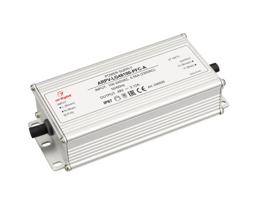 Основное фото Сетевой адаптер Arlight ARPV-LG48100-PFC-A 48V 2.12A 100W IP67 030035: Купить в Интернет магазин освещения GCSVET.RU