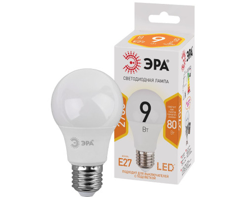 Основное фото Светодиодная лампочка Эра LED A60-9W-827-E27 Б0032246: Купить в Интернет магазин освещения GCSVET.RU