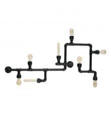 Люстра потолочная Ideal Lux Plumber PL8 Nero 136714