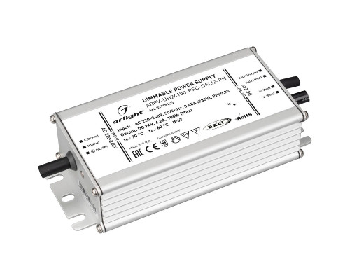 Основное фото Сетевой адаптер Arlight ARPV-UH24100-PFC-DALI2-PH (24V, 4.2A, 100W, IP67) 029151(2): Купить в Интернет магазин освещения GCSVET.RU