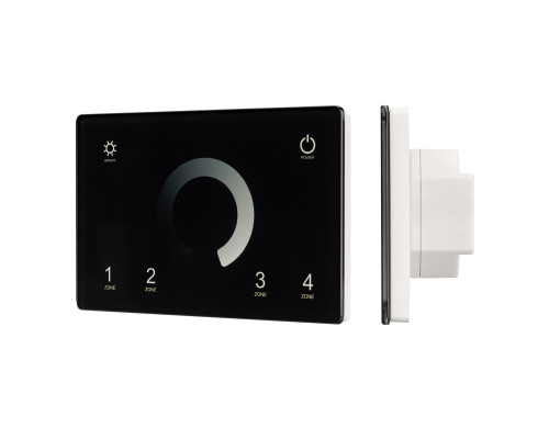 Основное фото Панель Arlight Sens Smart-P79-Dim Black (230V, 4 зоны, 2.4G) 028399: Купить в Интернет магазин освещения GCSVET.RU