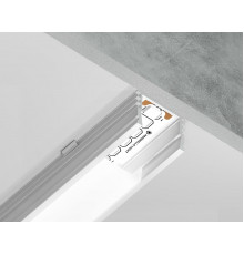 Алюминиевый накладной профиль Ambrella Light Alum Profile GP1750WH
