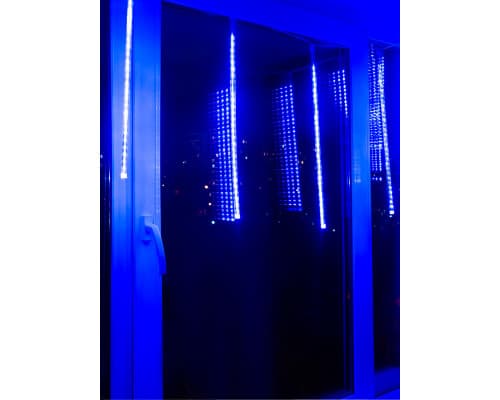 Дополнительное фото Уличная светодиодная гирлянда (11120) Uniel занавес 220V синий ULD-E2403-144/DTK BLUE IP44 METEOR: Купить в Интернет магазин освещения GCSVET.RU