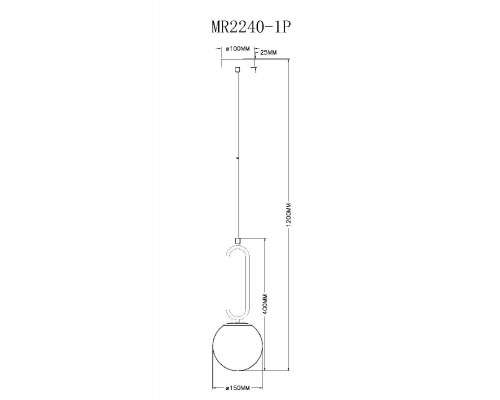 Дополнительное фото Светильник подвесной Myfar Pierre MR2240-1P: Купить в Интернет магазин освещения GCSVET.RU