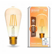 Светодиодная лампа для диммера Gauss E27 7W 2500K золотистая 1290112