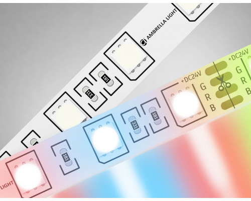 Основное фото Лента светодиодная Ambrella Light LED Strip 24В 5050 14,4Вт/м RGB 5м IP20 GS4302: Купить в Интернет магазин освещения GCSVET.RU