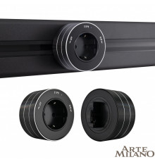 Трековая розетка Arte Milano Am-track-sockets 380011TS/ES Black