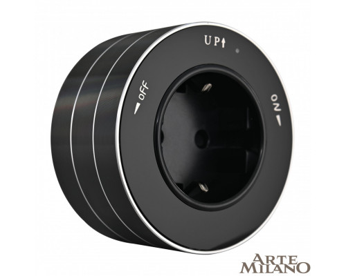 Дополнительное фото Трековая розетка Arte Milano Am-track-sockets 380011TS/ES Black: Купить в Интернет магазин освещения GCSVET.RU