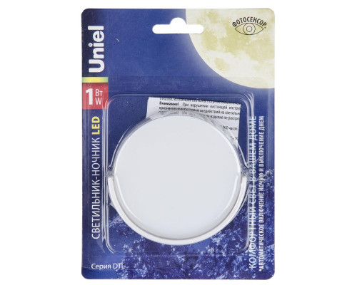Дополнительное фото Светильник ночник Uniel DTL-316 DTL-316 Круг/White/Sensor: Купить в Интернет магазин освещения GCSVET.RU