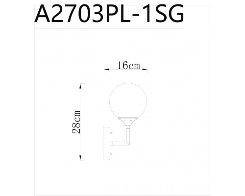 Дополнительное фото Настенный светильник ARTE Lamp A2703AP-1SG: Купить в Интернет магазин освещения GCSVET.RU