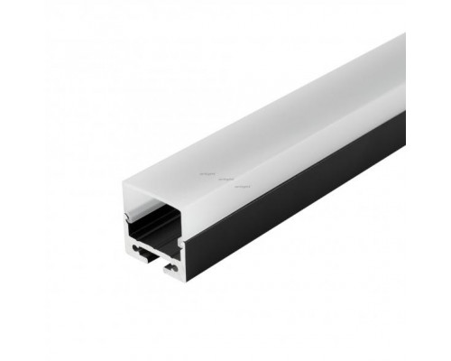 Основное фото Профиль Arlight SL-LINE-2011M-2500 BLACK+OPAL SQUARE 027993: Купить в Интернет магазин освещения GCSVET.RU