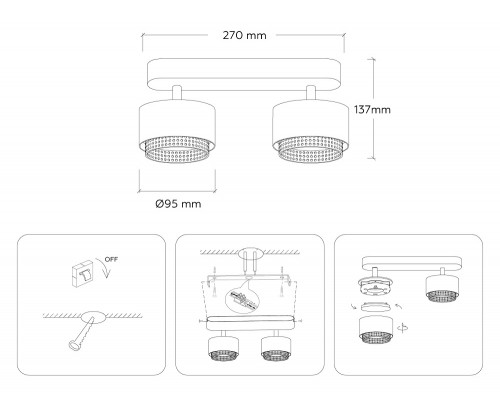 Дополнительное фото Светильник спот Ambrella Light Techno family TN71285: Купить в Интернет магазин освещения GCSVET.RU