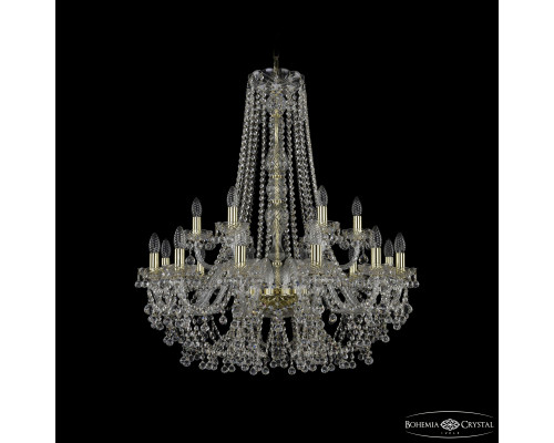 Основное фото Люстра подвесная Bohemia Ivele Crystal 1409/12+6/300/h-95 G: Купить в Интернет магазин освещения GCSVET.RU