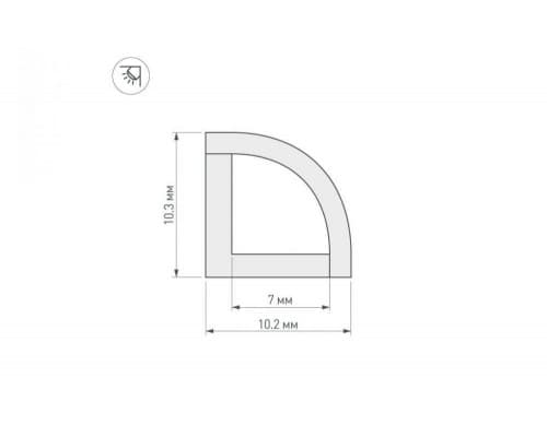 Дополнительное фото Профиль Arlight WPH-KANT-H10-2000 OPAL 023301: Купить в Интернет магазин освещения GCSVET.RU