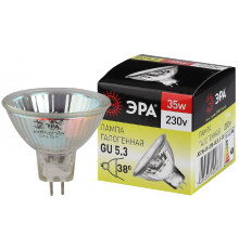 Лампочка тип галогенновая Эра GU5.3 35W 3000K GU5.3-JCDR (MR16) -35W-230V-CL C0027363