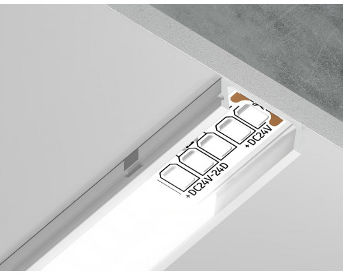 Основное фото Алюминиевый накладной профиль Ambrella Light Alum Profile GP1700WH: Купить в Интернет магазин освещения GCSVET.RU