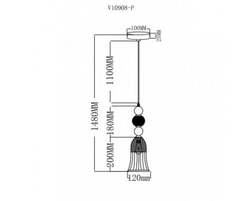 Дополнительное фото Светильник подвесной Moderli Glassy V10908-P: Купить в Интернет магазин освещения GCSVET.RU