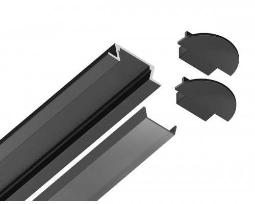 Дополнительное фото Алюминиевый встраиваемый профиль Ambrella Light Alum Profile GP1001BK/BK: Купить в Интернет магазин освещения GCSVET.RU