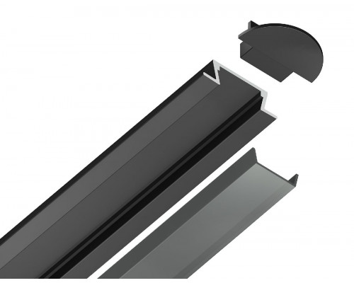 Дополнительное фото Алюминиевый встраиваемый профиль Ambrella Light Alum Profile GP1001BK/BK: Купить в Интернет магазин освещения GCSVET.RU