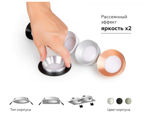 Дополнительное фото Насадка передняя для корпуса светильника Ambrella Light DIY Spot N7035: Купить в Интернет магазин освещения GCSVET.RU