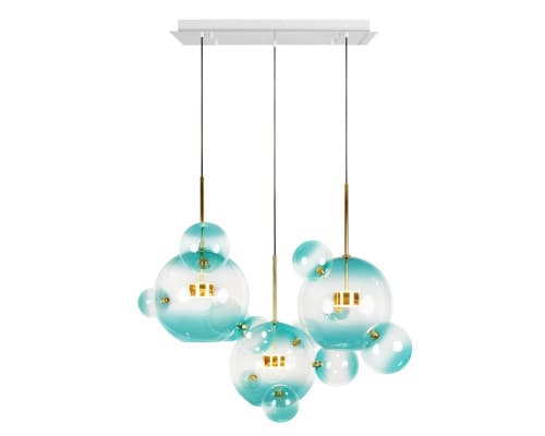 Основное фото Люстра подвесная Loft IT Bolle 2027-S3 Blue: Купить в Интернет магазин освещения GCSVET.RU