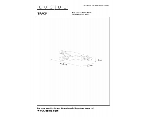 Дополнительное фото Коннектор Lucide Track 09950/07/30: Купить в Интернет магазин освещения GCSVET.RU