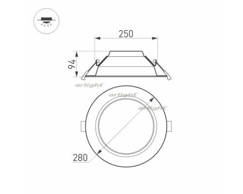 Дополнительное фото Светильник Downlight Arlight Cyclone 023219(2): Купить в Интернет магазин освещения GCSVET.RU