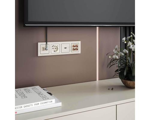 Дополнительное фото Розетка Werkel с быстрой зарядкой USB Type A+С слоновая кость W1171703 4690389176425: Купить в Интернет магазин освещения GCSVET.RU