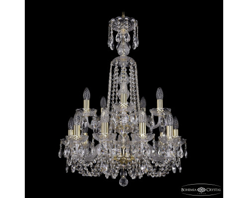 Основное фото Люстра подвесная Bohemia Ivele Crystal 1402/10+5/195/XL-81/2d G: Купить в Интернет магазин освещения GCSVET.RU