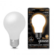 Филаментная лампа светодиодная Gauss E27 10W 2700К матовая 102202110