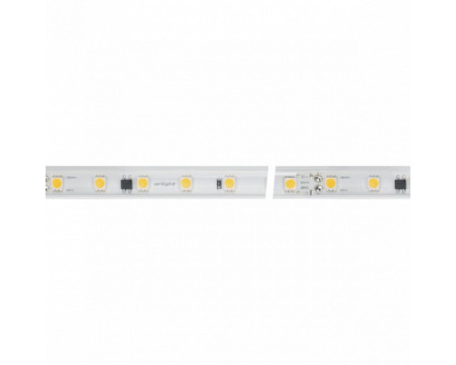 Основное фото Светодиодная лента (влагозащищенная) Arlight 8W/m 54LED/m 5060SMD теплый белый 10M 029402(2): Купить в Интернет магазин освещения GCSVET.RU