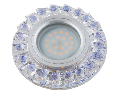 Основное фото Светильник встраиваемый Fametto DLS-L120 GU5.3 CHROME/CLEAR+PURPLE UL-00000367: Купить в Интернет магазин освещения GCSVET.RU