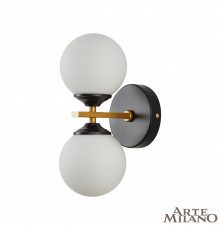 Настенный светильник Arte Milano 271580/2B BK/GD