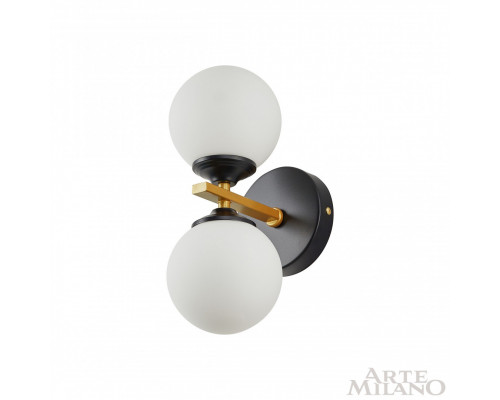 Дополнительное фото Настенный светильник Arte Milano 271580/2B BK/GD: Купить в Интернет магазин освещения GCSVET.RU