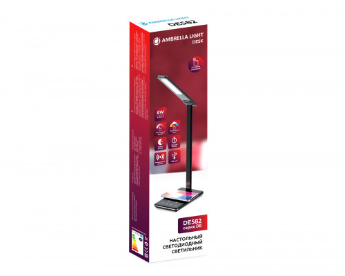 Дополнительное фото Лампа настольная с беспроводной зарядкой и USB портом Ambrella Light Desk DE582: Купить в Интернет магазин освещения GCSVET.RU