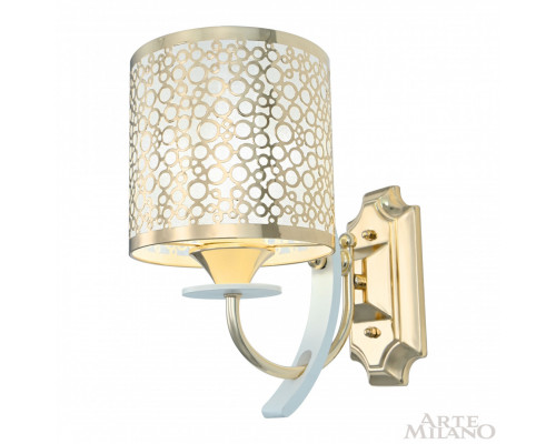 Дополнительное фото Настенный светильник Arte Milano Florentia-6067 306067/1W Wh/Gd: Купить в Интернет магазин освещения GCSVET.RU
