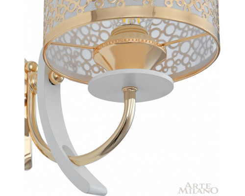 Дополнительное фото Настенный светильник Arte Milano Florentia-6067 306067/1W Wh/Gd: Купить в Интернет магазин освещения GCSVET.RU