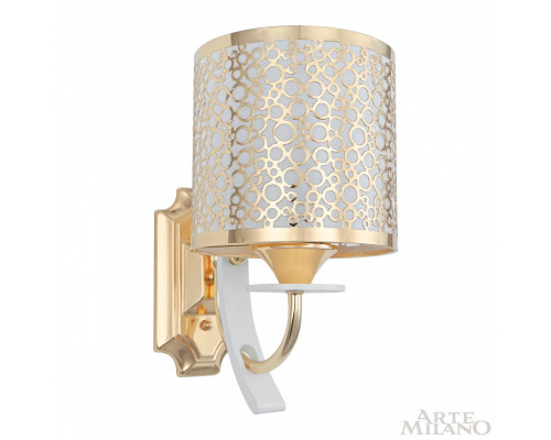 Дополнительное фото Настенный светильник Arte Milano Florentia-6067 306067/1W Wh/Gd: Купить в Интернет магазин освещения GCSVET.RU