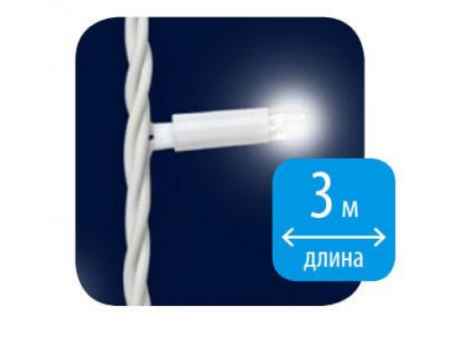Дополнительное фото Светодиодная гирлянда (UL-00001356) Uniel занавес 220V белый ULD-C2030-240/TWK White IP67: Купить в Интернет магазин освещения GCSVET.RU