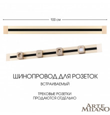 Встраиваемый шинопровод Arte Milano Am-track-sockets 382301TB/100 Gold
