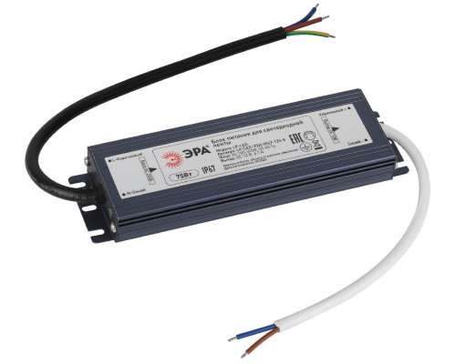 Основное фото Блок питания Эра 75Вт DC12В 6.1A IP67 LP-LED-75W-IP67-12V-S Б0061137: Купить в Интернет магазин освещения GCSVET.RU