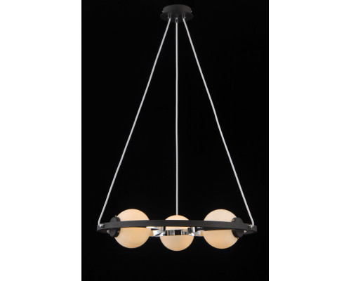 Основное фото Люстра подвесная Natali Kovaltseva SPHERE 81020-3C SATIN BLACK: Купить в Интернет магазин освещения GCSVET.RU
