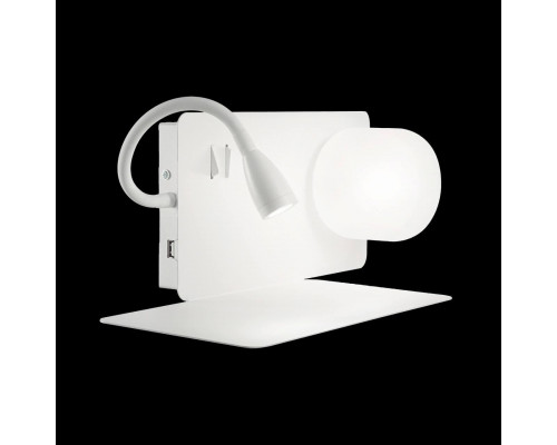 Дополнительное фото Настенный светильник Ideal Lux Book-1 AP2 Bianco 174792: Купить в Интернет магазин освещения GCSVET.RU