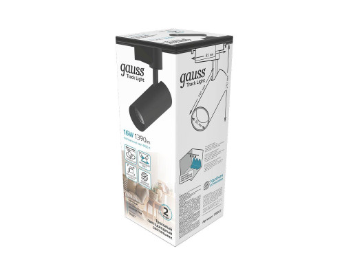 Дополнительное фото Светильник трековый LED Gauss Track Light Led TR067: Купить в Интернет магазин освещения GCSVET.RU