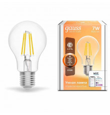 Светодиодная лампа для диммера Gauss E27 7W 2700K прозрачная 1200112