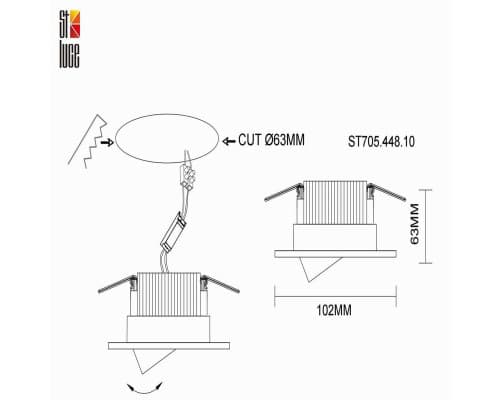 Дополнительное фото Светильник встраиваемый ST Luce ST705 ST705.448.10: Купить в Интернет магазин освещения GCSVET.RU