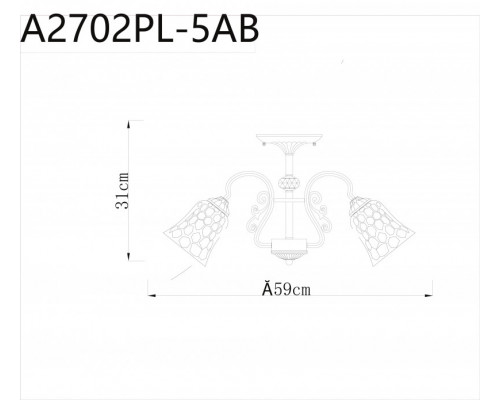 Дополнительное фото Люстра потолочная ARTE Lamp A2702PL-5AB: Купить в Интернет магазин освещения GCSVET.RU