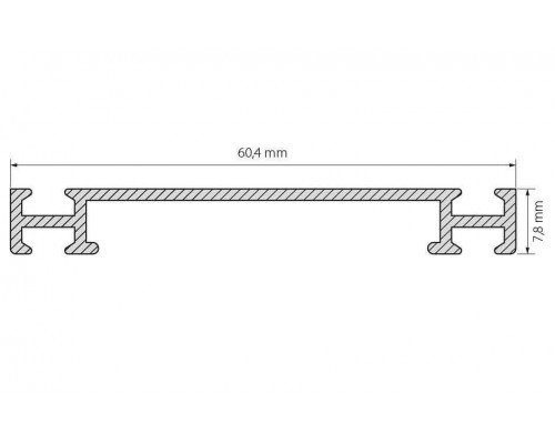 Дополнительное фото Профиль-держатель Arlight PHS-3X-BASE-H7.8-2000 ANOD 019870: Купить в Интернет магазин освещения GCSVET.RU