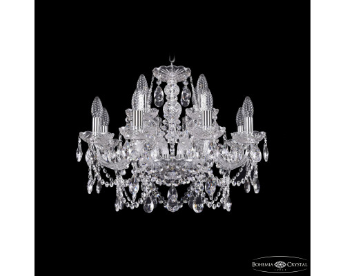 Основное фото Люстра подвесная Bohemia Ivele Crystal 1411/8+4/195 Ni: Купить в Интернет магазин освещения GCSVET.RU