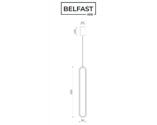 Дополнительное фото Светильник подвесной Belfast Nevis 86227-1W-60 BL: Купить в Интернет магазин освещения GCSVET.RU